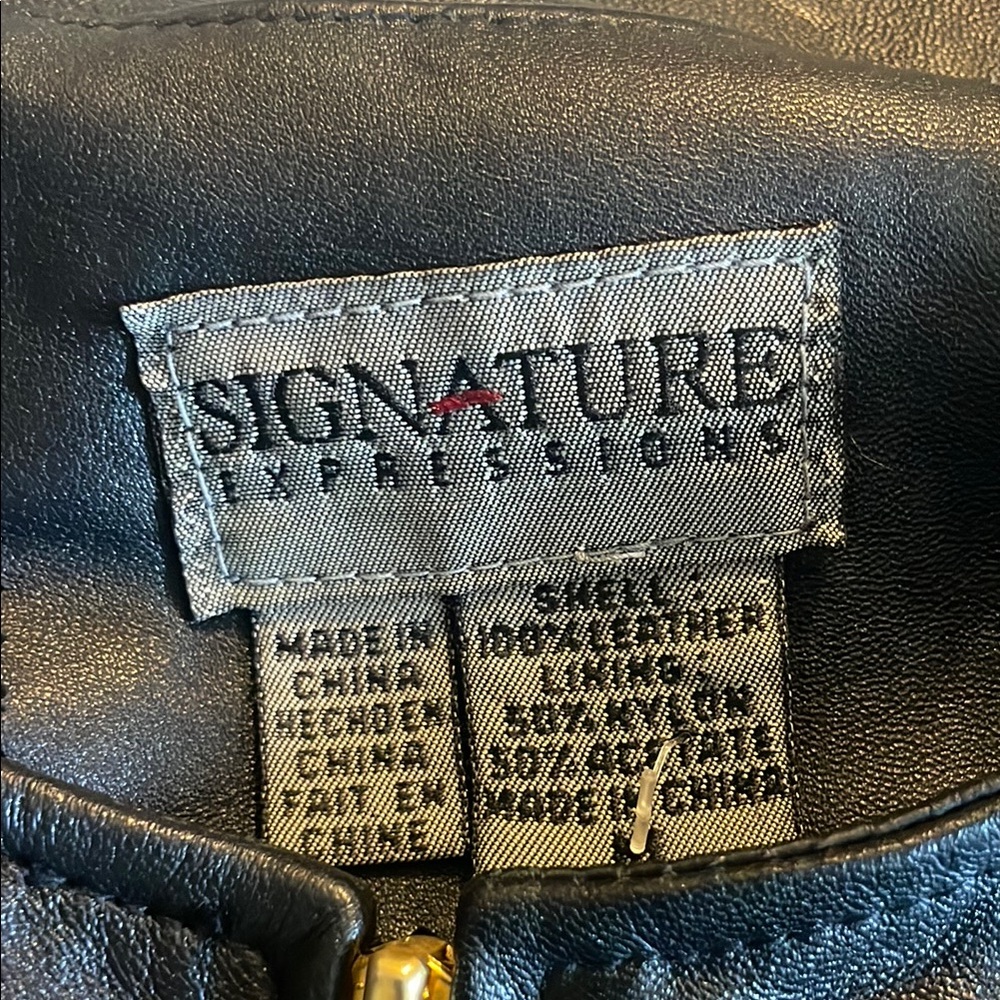 Sleek Black Leather Vest NWOT - Picture 2 of 6